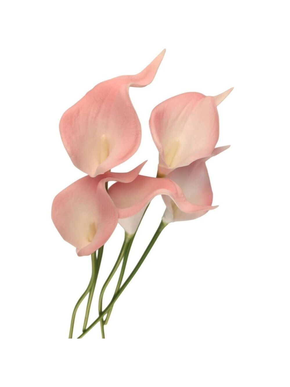 Blush Pink Faux Calla Lily Stems 15 Inch Wedding Artificial Flowers Spring Event
